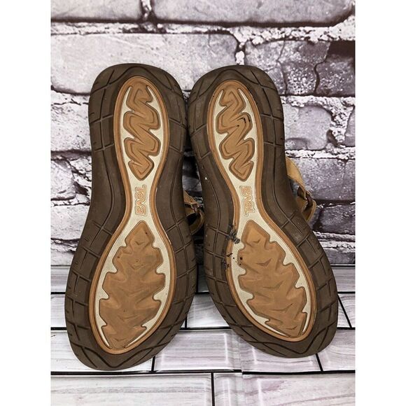 Teva Elzada Pecan Brown Leather Slides Sandals Women Sz 8M US/39EU 1099274 - Picture 16 of 16